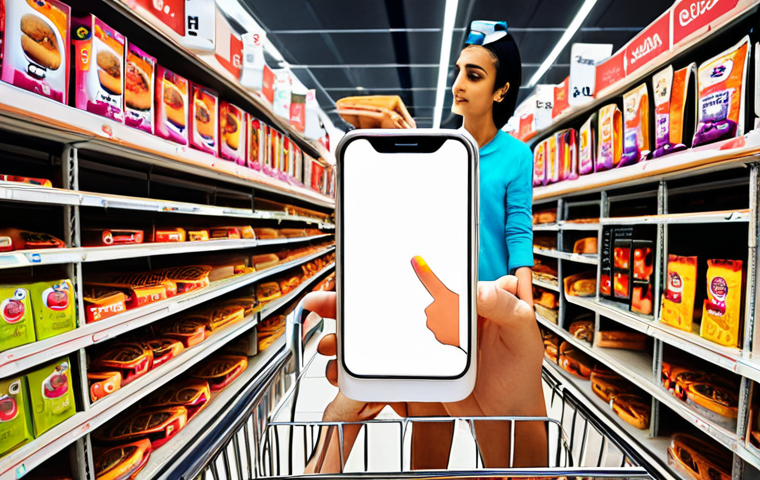 **Image:** A diverse group of people interacting with social media on their phones, with shopping carts and product images subtly overlaid, symbolizing the influence of social media on e-commerce in the Arab world. Focus on a modern, vibrant aesthetic.